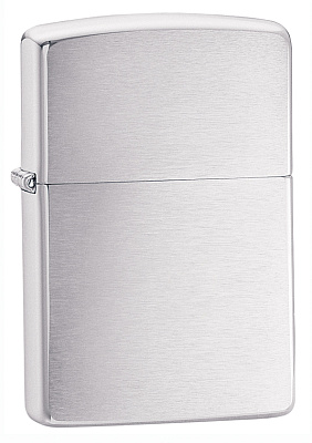 Зажигалка ZIPPO Classic с покрытием Brushed Chrome, латунь/сталь, серебристая, матовая, 38x13x57 мм (Серебристый)
