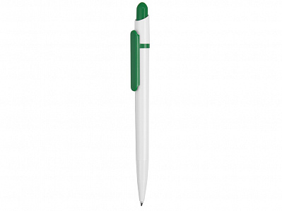 Ручка пластиковая шариковая Этюд (Белый/зеленый)
