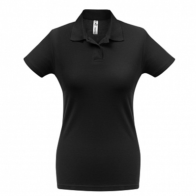Рубашка поло женская ID.001 черная (Черный)