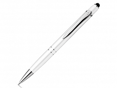 Ручка-стилус металлическая шариковая (Белый)