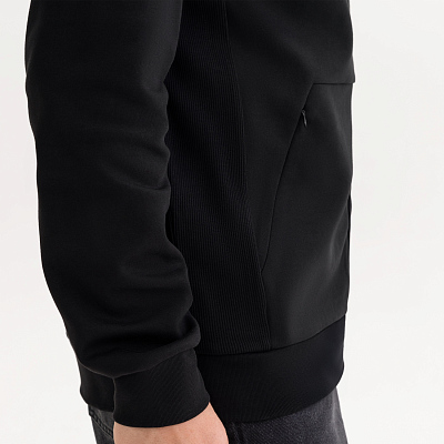 Толстовка на молнии с капюшоном MATEO черная, размер L