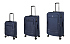 Набор из 3 чемоданов TORBER Brosno, синий, нейлон 600D - Фото 1