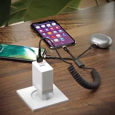 Кабель Olmio SPRING 3в1