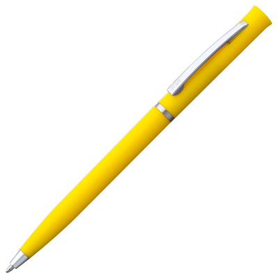 Ручка шариковая Euro Chrome, желтая (Желтый)