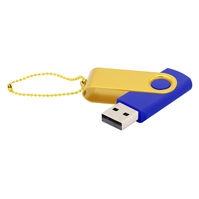 Флешка Designer To Go 2.0 USB 16Gb, синий/желтый