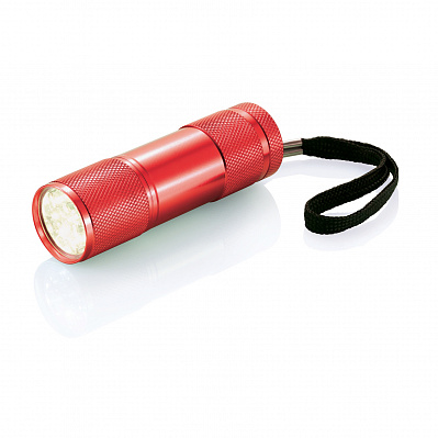 Алюминиевый фонарик Quattro (Красный;)