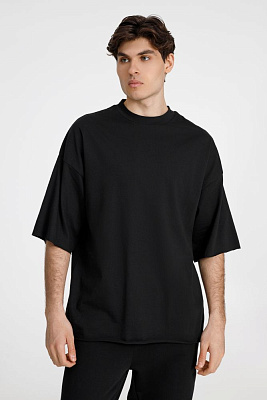 Футболка оверсайз унисекс T9, черная (Чёрный)