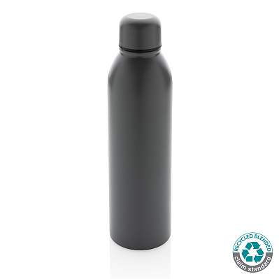 Вакуумная бутылка из переработанной нержавеющей стали (стандарт RCS), 500 мл (Темно-серый;)