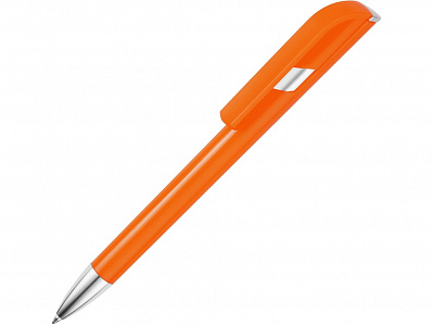 Ручка пластиковая шариковая Атли (Оранжевый/серебристый)