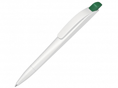 Ручка шариковая пластиковая Stream (Белый/зеленый)