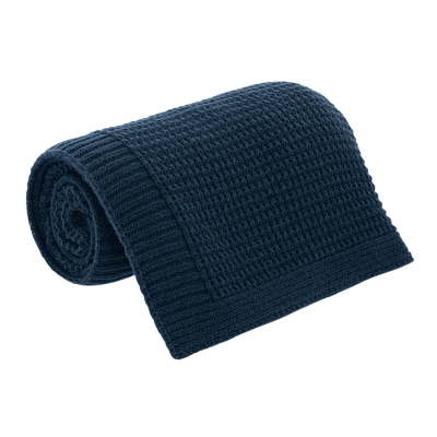 Плед Мальта Софт (Malta Soft) вязаный, 160*90 см, синий