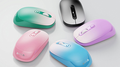 Мышь беспроводная AULA AM207, зеленый