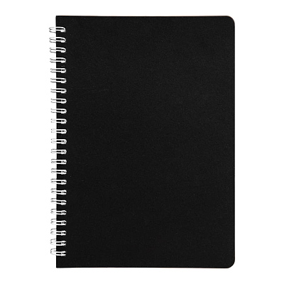 Блокнот на двойной пружине HELIX, 143 х 205 мм, черный с белым, блок в линейку