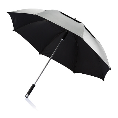 Зонт-трость антишторм Hurricane, d120 см (Серый;)