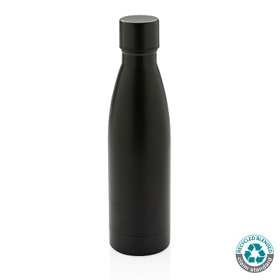 Вакуумная бутылка из переработанной нержавеющей стали RCS, 0,5 л (Черный;)