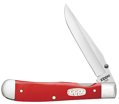 Нож перочинный ZIPPO Red Synthetic TrapperLock, 105 мм  + ЗАЖИГАЛКА ZIPPO 207 (Красный)