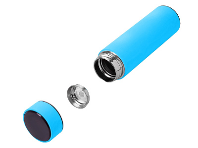 Термос FAMILY MARK LED, индикатор, soft touch