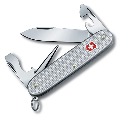 Нож перочинный VICTORINOX Pioneer, 93 мм, 8 функций, алюминиевая рукоять, серебристый