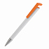 Ручка шариковая "Chuck", белый с оранжевым - Фото 1