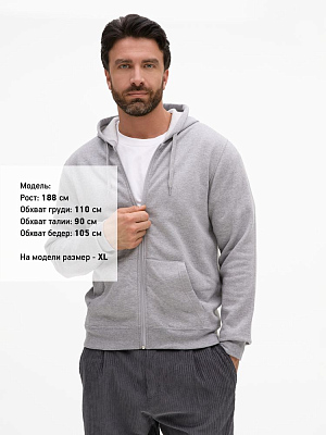Толстовка унисекс Stone, серый меланж