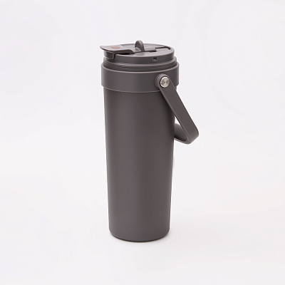 Термокружка вакуумная Solo, серая