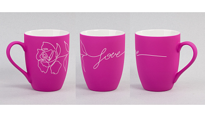 Кружка "Trend", покрытие soft touch, фуксия