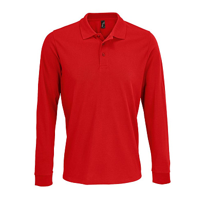 Рубашка поло с длинным рукавом Prime LSL, красная (Красный)