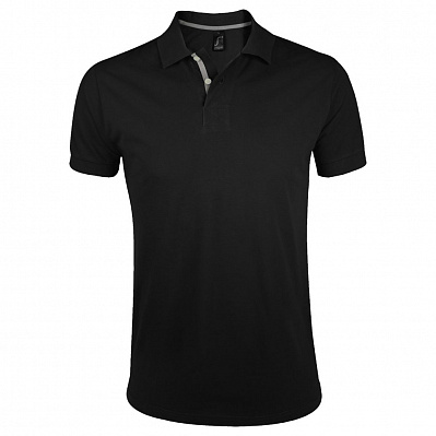 Рубашка поло мужская Portland Men 200 черная (Черный)