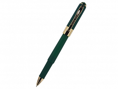 Ручка пластиковая шариковая Monaco (Зеленый/золотистый)