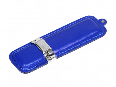 USB 2.0- флешка на 4 Гб классической прямоугольной формы (Синий/серебристый)