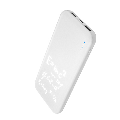 Внешний аккумулятор с подсветкой Люче (Luce) 10000 mAh, белый