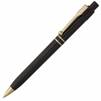 Ручка шариковая Raja Gold, черная (Черный)