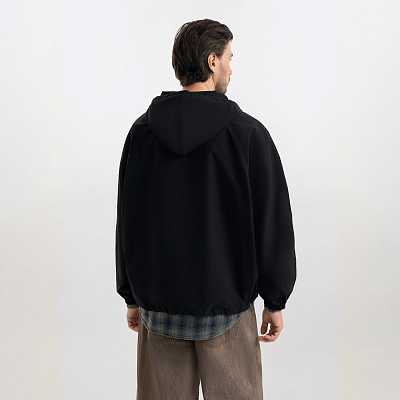 Ветровка (анорак) оверсайз унисекс Риссман (Rissman), черная