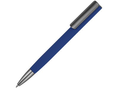 Ручка металлическая шариковая Insomnia soft-touch с зеркальным слоем (Серый/темно-синий)