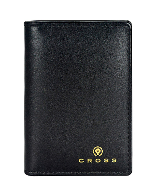 Визитница Cross Concordia Black, кожа наппа, гладкая, чёрный, 10,5 х 7,5 х 2 см