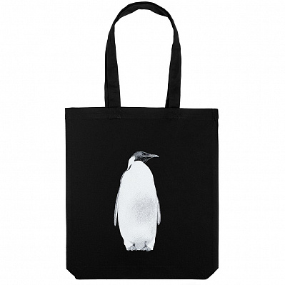 Холщовая сумка Like a Penguin, черная (Черный)