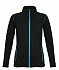 Куртка женская Nova Women 200, черная с ярко-голубым - Фото 1