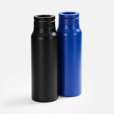 Термобутылка Magnus с магнитным держателем для телефона, синяя