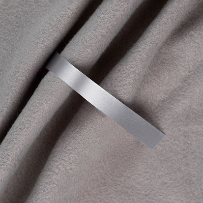 Лента сатиновая Satin 10 S, серая, 50 см (Серый)