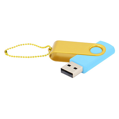 Флешка Designer To Go 2.0 USB 16Gb  (Голубой/желтый)