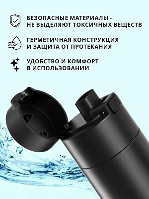Умная бутылка-термос Aquame 2.0, темно-синий