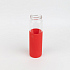 Бутылка стеклянная с силиконовой манжетой и бамбуковой крышкой  Glass, красная - Фото 3