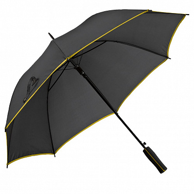 Зонт-трость Jenna, черный с желтым (Желтый)