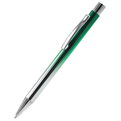 Ручка металлическая Синергия, зеленая (Зеленый)