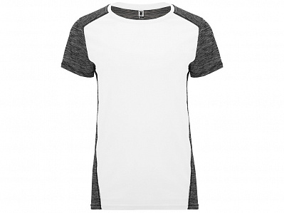 Спортивная футболка Zolder женская (Белый/меланжевый черный)
