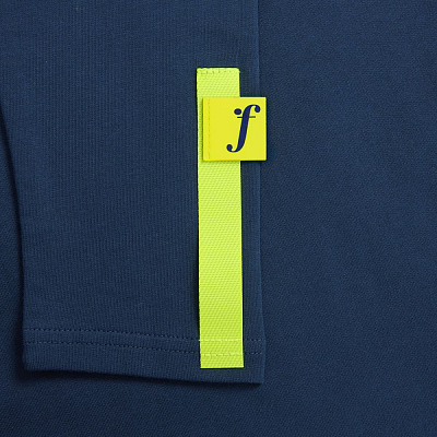 Футболка оверсайз с двойным рукавом Kosmos, темно-синяя