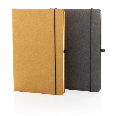 Блокнот в твердом переплете из переработанной кожи, A5