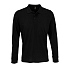 Рубашка поло с длинным рукавом Prime LSL, черная - Фото 1