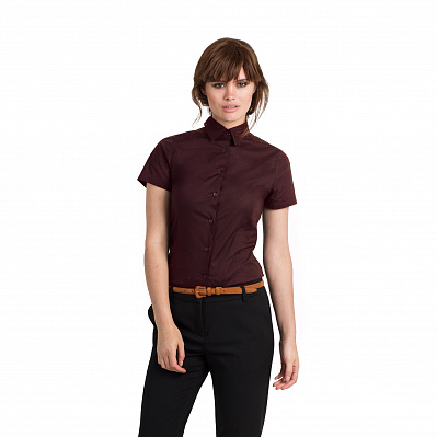 Рубашка женская с коротким рукавом Black Tie SSL/women  (Бордовый)
