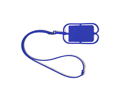 Силиконовый шнурок DALVIK с держателем мобильного телефона и карт (Королевский синий)
